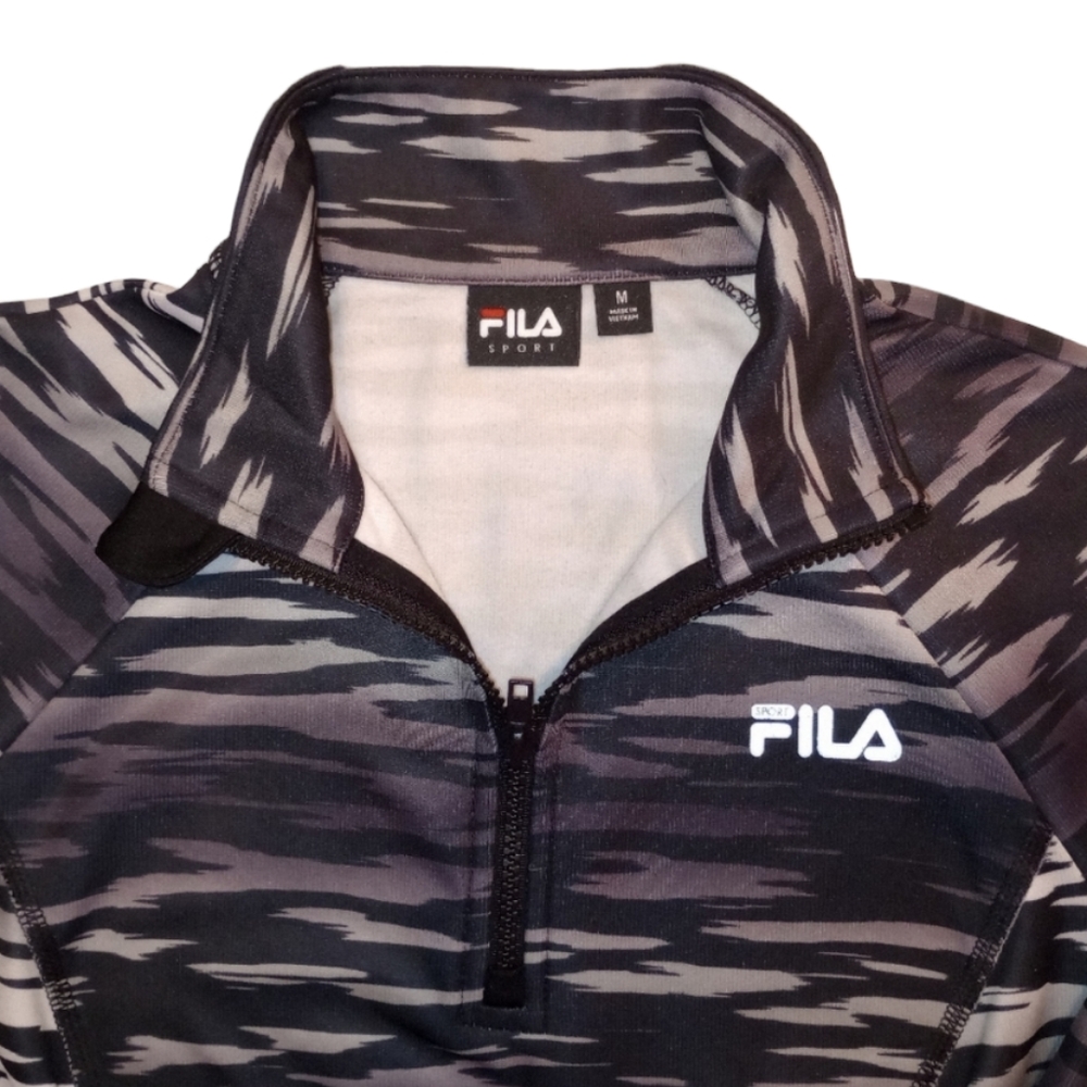 Super Cute Fila Camouflage Women's Sweatshirt Jacket Size M - Picture 3 of 5